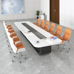 Painted Conference Table Long Table Simple Modern Furniture White Medium And Large Negotiation Table Conference Room Office Desk