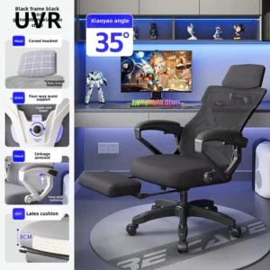 UVR Leisure Armchair Ergonomic Design Gaming Computer Chair Sitting Comfort Reclining Boss Chair Mesh Office Chair Furniture