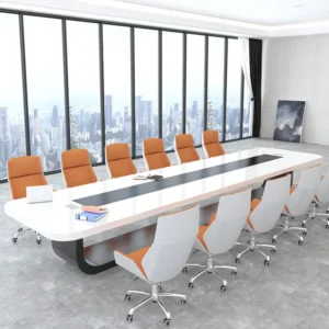 Painted Conference Table Long Table Simple Modern Furniture White Medium And Large Negotiation Table Conference Room Office Desk