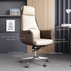 Leather office chairs with rotating elevators, computer chairs, and home electronic sports chairs, comfortable and durable