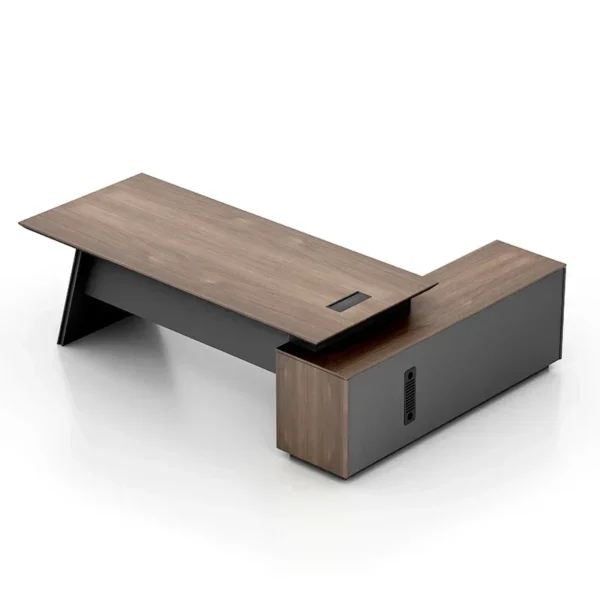 Office Table Board Office Furniture Luxury Modern CEO Boss Manager L Shaped Executive Office Desk - Image 6