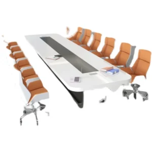 Painted Conference Table Long Table Simple Modern Furniture White Medium And Large Negotiation Table Conference Room Office Desk